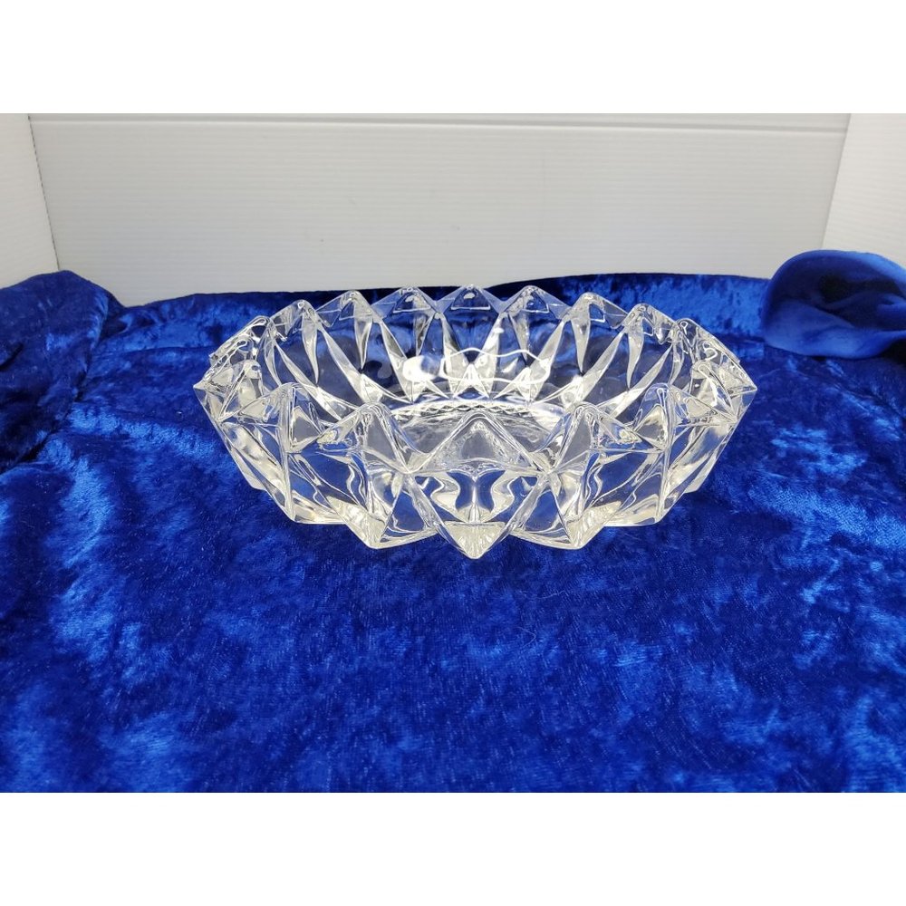 vintage kig indonesia large crystal ashtray